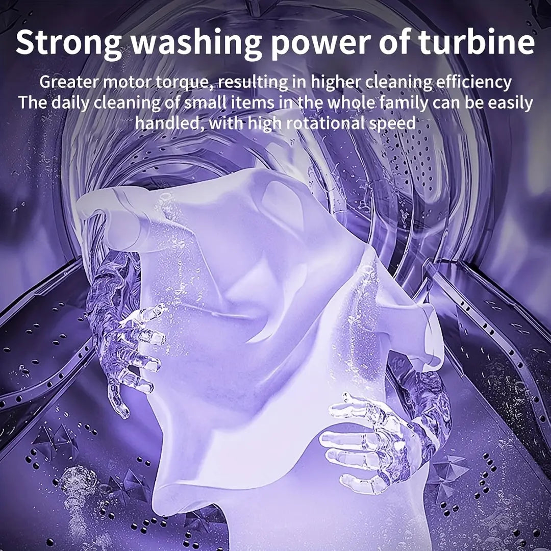 Portable Mini Washing Machine - 2.11 Gallon High Capacity Folding Washer for Underwear, Socks, and Small Items - Ideal for Family Travel and Gift Giving for Mother's and Father's Day