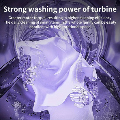 Portable Mini Washing Machine - 2.11 Gallon High Capacity Folding Washer for Underwear, Socks, and Small Items - Ideal for Family Travel and Gift Giving for Mother's and Father's Day