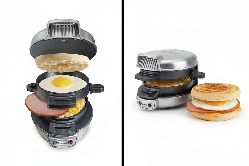 BrunchPro Maker - Before/After met hamburger