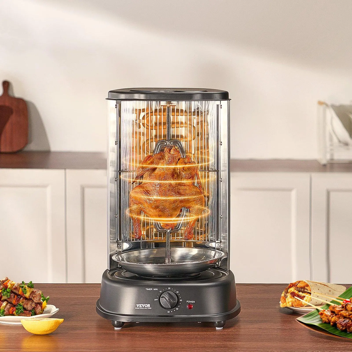 VEVOR Professional Stainless Steel Vertical Shawarma Grill and Gyro Rotisserie Machine