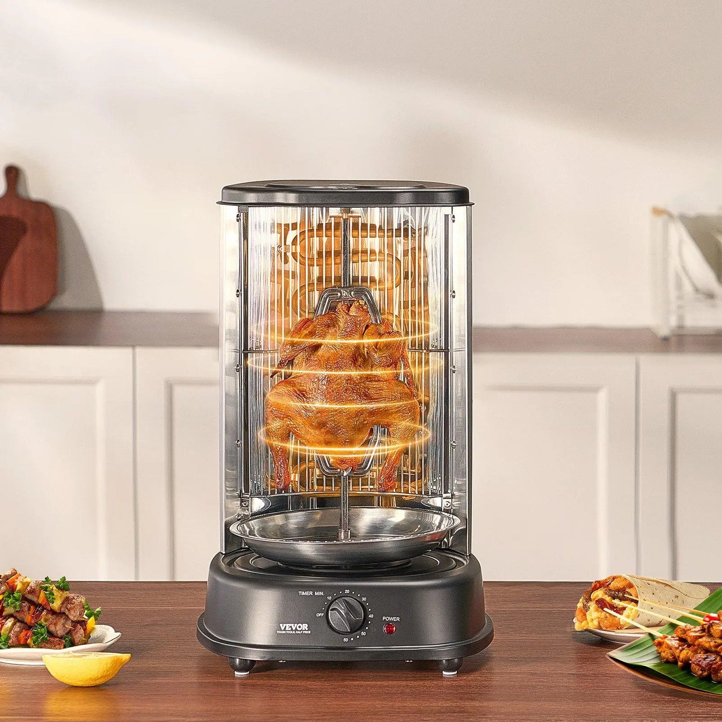 VEVOR Professional Stainless Steel Vertical Shawarma Grill and Gyro Rotisserie Machine