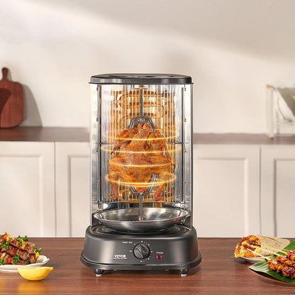 VEVOR Professional Stainless Steel Vertical Shawarma Grill and Gyro Rotisserie Machine