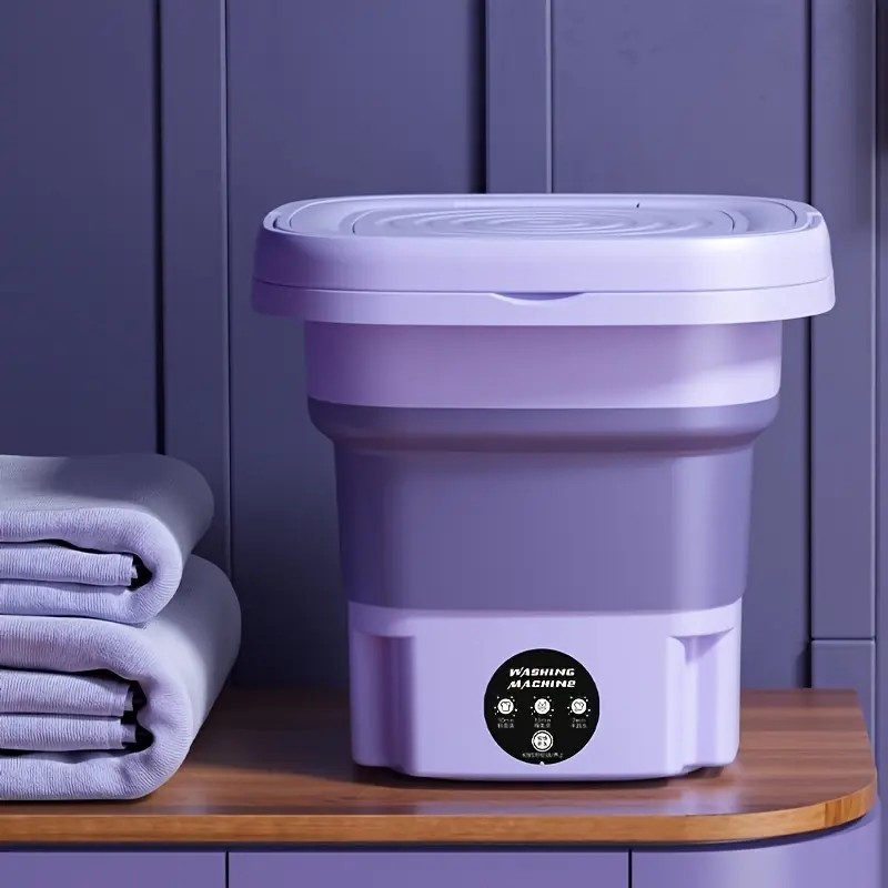 Portable Mini Washing Machine - 2.11 Gallon High Capacity Folding Washer for Underwear, Socks, and Small Items - Ideal for Family Travel and Gift Giving for Mother's and Father's Day